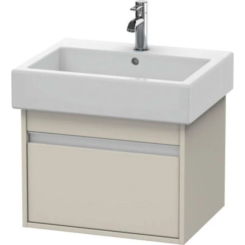 Duravit Ketho 22" x 16" x 17" Wall-Mount Vanity Unit in Taupe Matt (KT668609191) Warranty Included