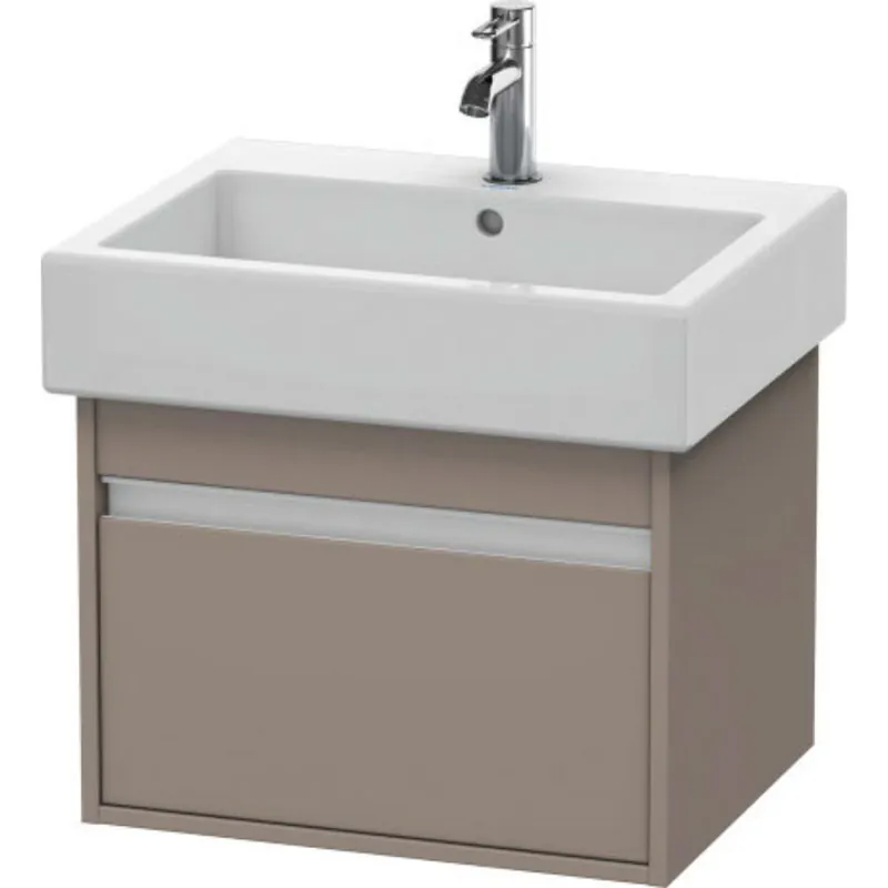 Viral Duravit Ketho 22" x 16" x 17" Wall-Mount Vanity Unit in Basalt Matt (KT668604343)