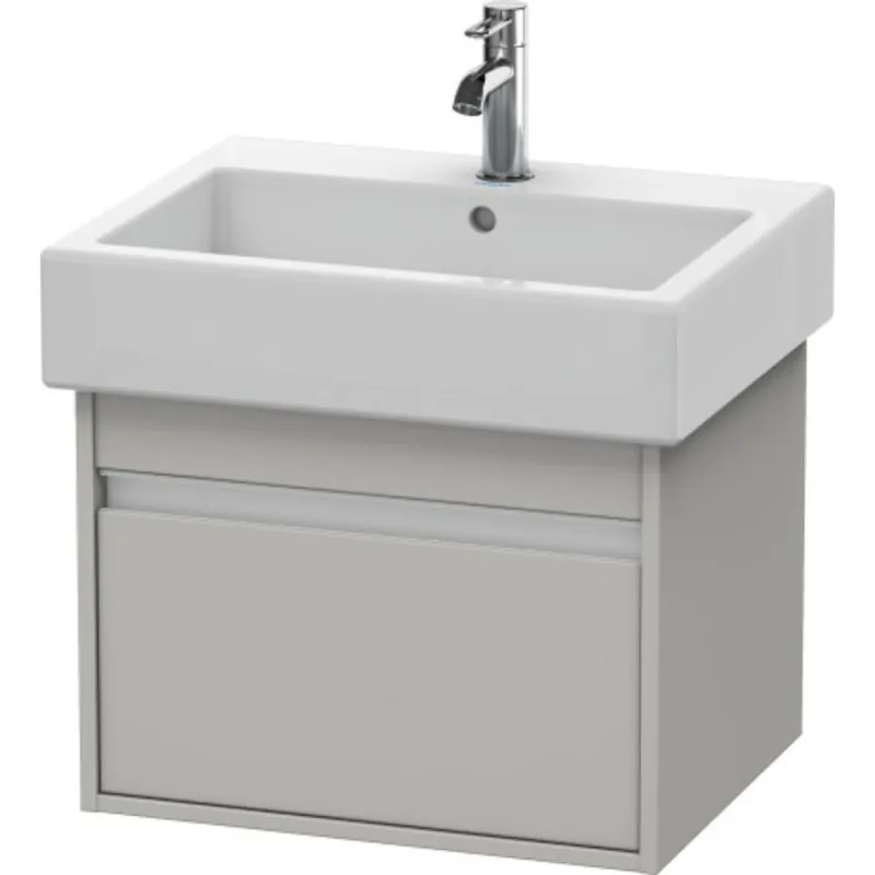 Duravit Ketho 22" x 16" x 17" Wall-Mount Vanity Unit in Concrete Grey Matt (KT668600707) Buy Online