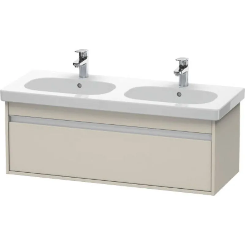 Free Returns Duravit Ketho 45" x 16" x 18" Wall-Mount Vanity Unit in Taupe Matt (KT666909191)