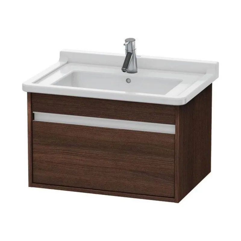 Duravit Ketho 26" x 16" x 18" Wall-Mount Vanity Unit in Chestnut Dark (KT666305353) Worldwide Shipping