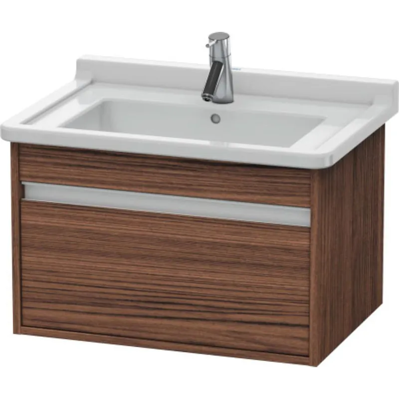 Price Cut Duravit Ketho 26" x 16" x 18" Wall-Mount Vanity Unit in Walnut Dark (KT666302121)