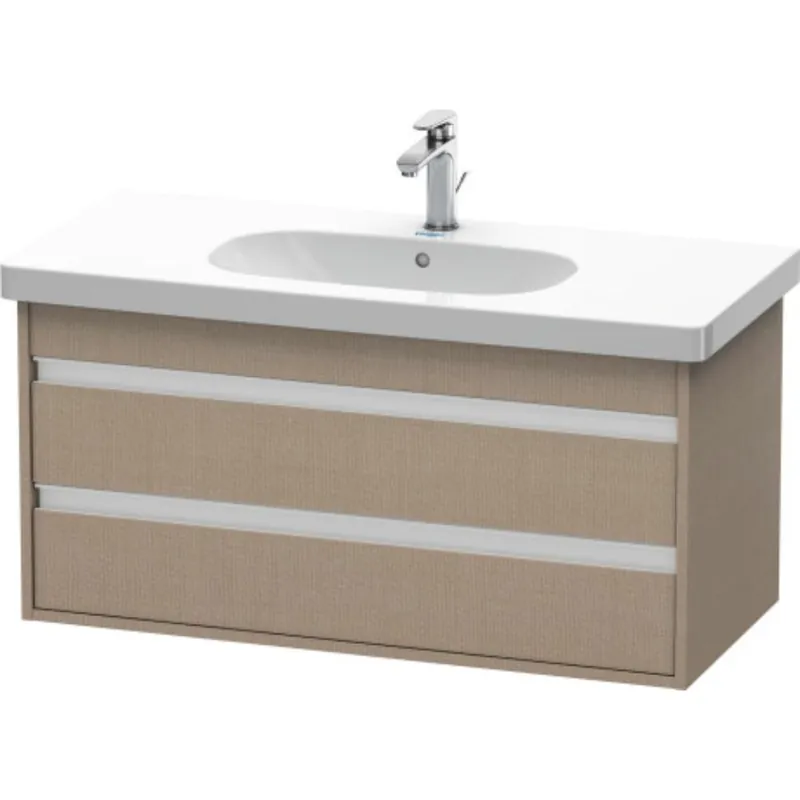 Duravit Ketho 39" x 19" x 18" Two Drawer Wall-Mount Vanity Unit in Linen (KT664807575) Factory Price