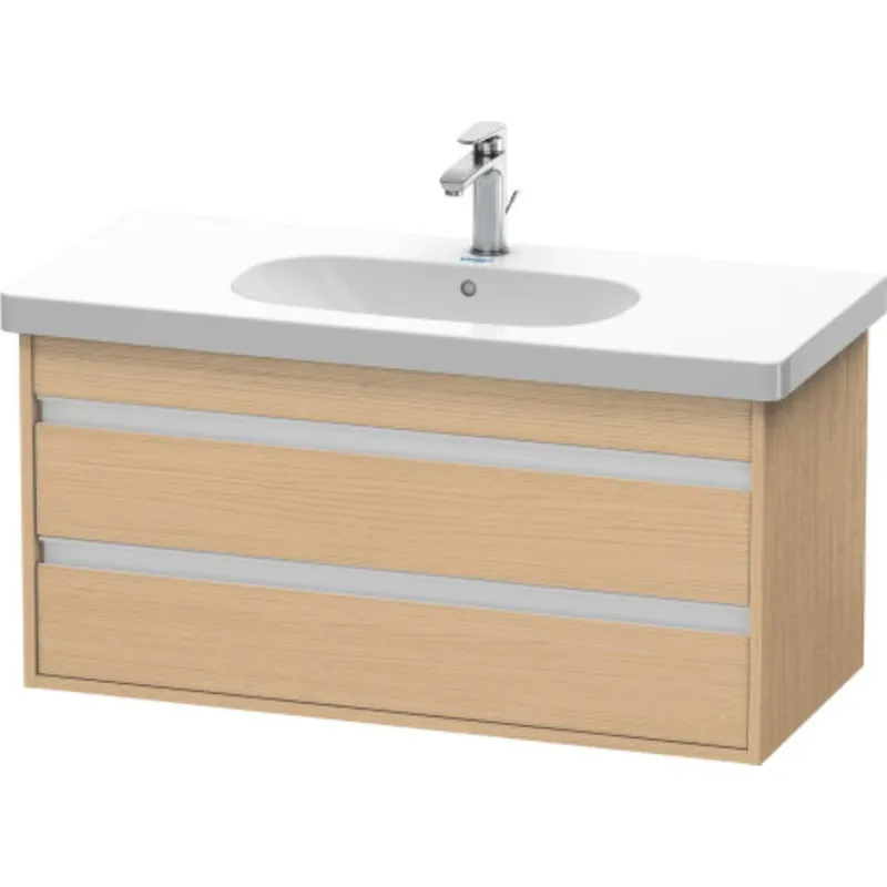 Mega Sale Duravit Ketho 39" x 19" x 18" Two Drawer Wall-Mount Vanity Unit in Natural Oak (KT664803030)