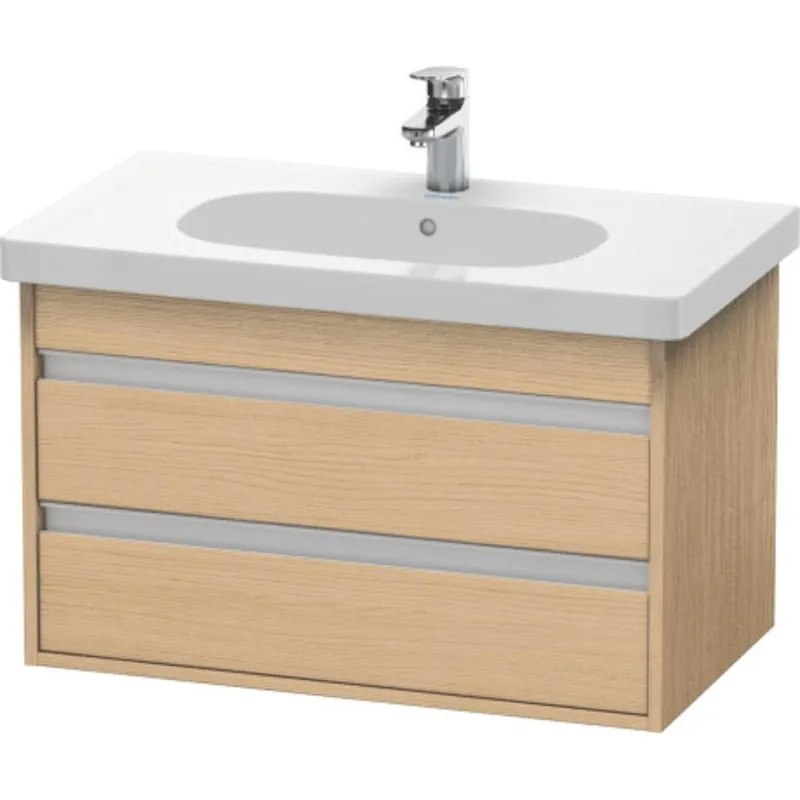 Special Discount Duravit Ketho 31" x 19" x 18" Two Drawer Wall-Mount Vanity Unit in Natural Oak (KT664703030)