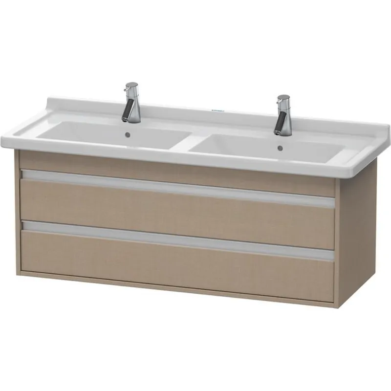 Duravit Ketho 47" x 19" x 18" Two Drawer Wall-Mount Vanity Unit in Linen (KT664607575) Free Shipping