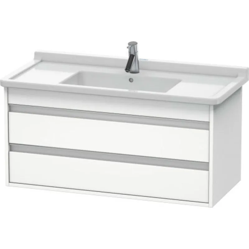 Bulk Order Duravit Ketho 39" x 19" x 18" Two Drawer Wall-Mount Vanity Unit in White Matt (KT664501818)