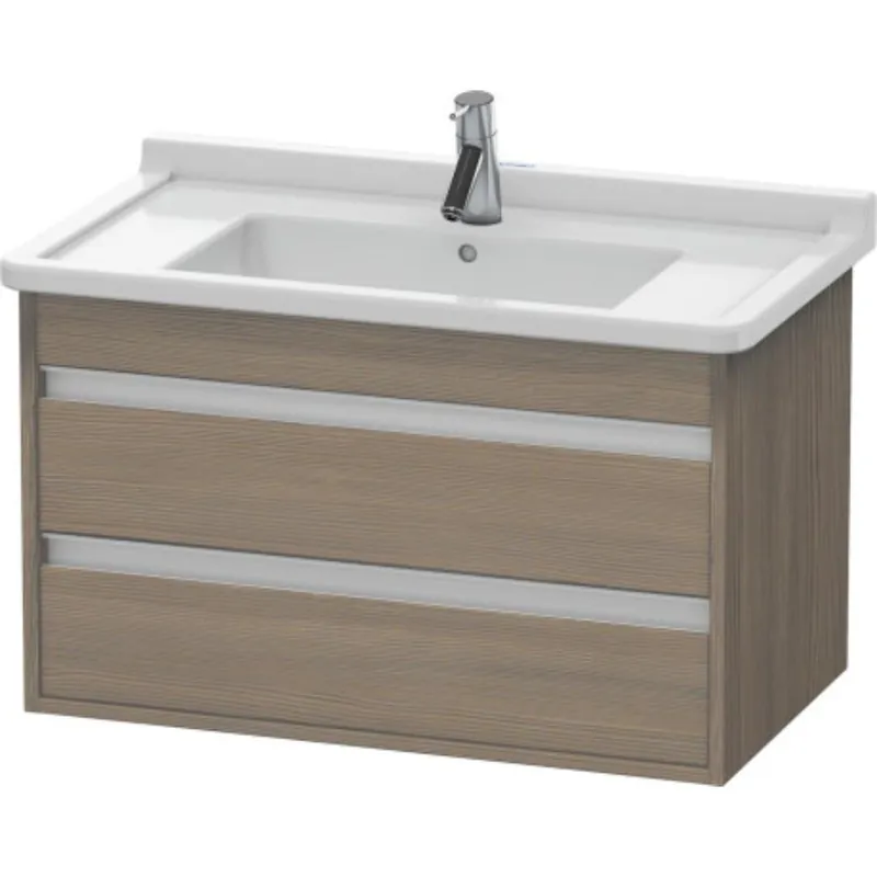Hot Deal Duravit Ketho 31" x 19" x 18" Two Drawer Wall-Mount Vanity Unit in Oak Terra (KT664403535)