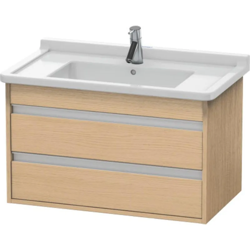 Duravit Ketho 31" x 19" x 18" Two Drawer Wall-Mount Vanity Unit in Natural Oak (KT664403030) Shop Now