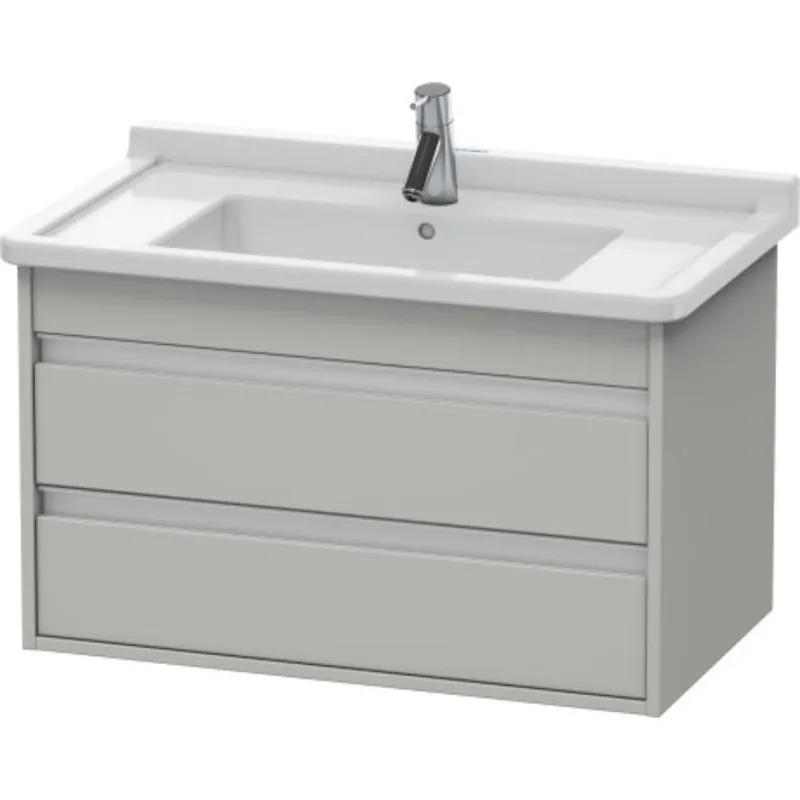 Duravit Ketho 31" x 19" x 18" Two Drawer Wall-Mount Vanity Unit in Concrete Grey Matt (KT664400707) Markdown