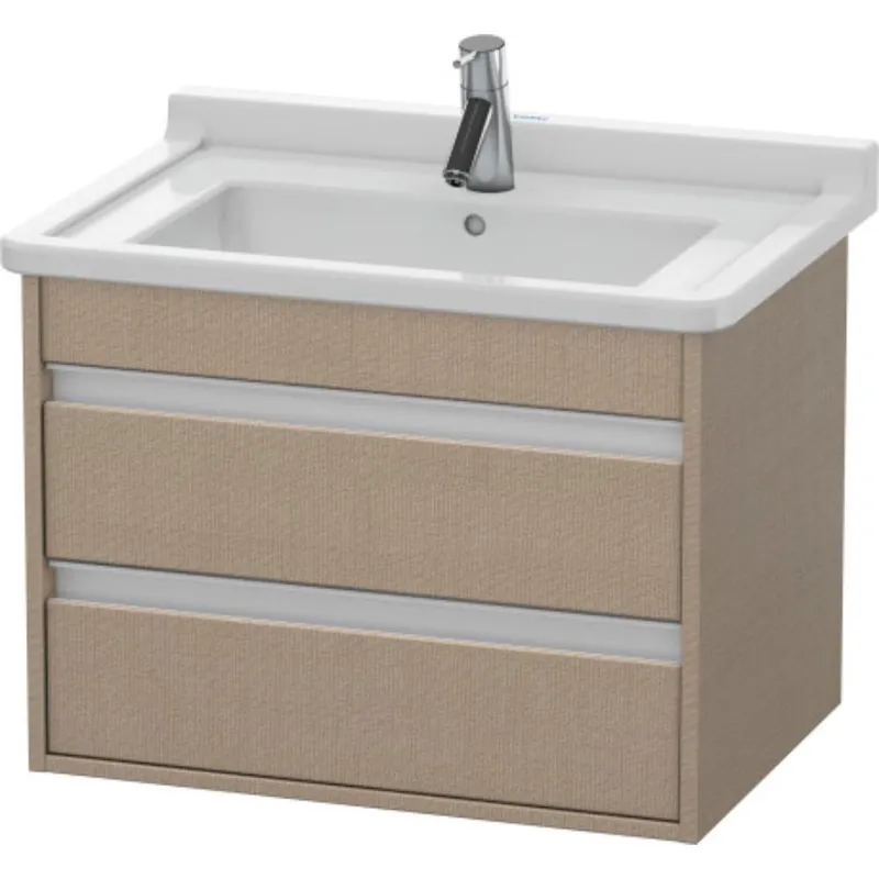 Limited Edition Duravit Ketho 26" x 19" x 18" Two Drawer Wall-Mount Vanity Unit in Linen (KT664307575)