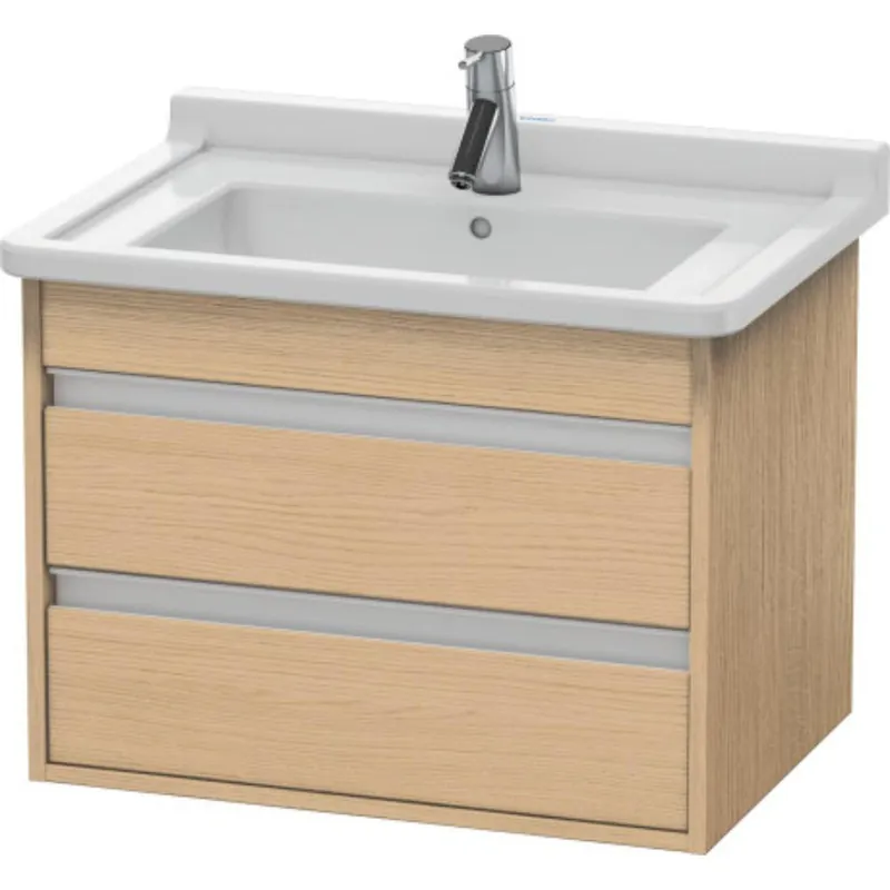 Duravit Ketho 26" x 19" x 18" Two Drawer Wall-Mount Vanity Unit in Natural Oak (KT664303030) Trending