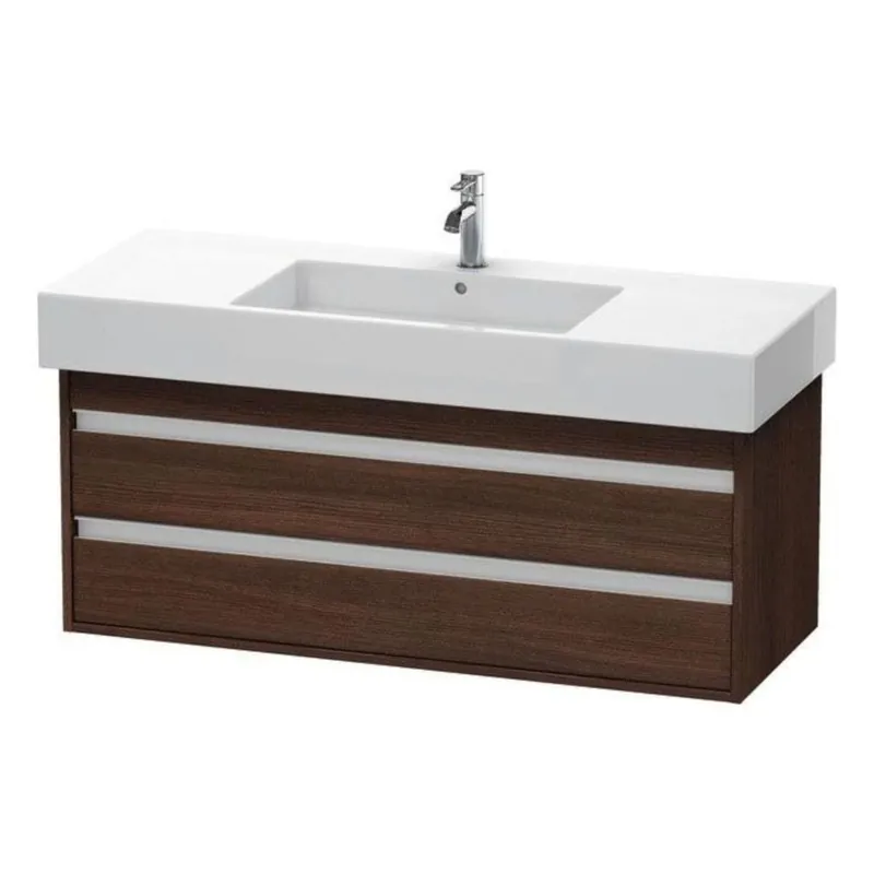 Top Rated Duravit Ketho 47" x 19" x 18" Two Drawer Wall-Mount Vanity Unit in Chestnut Dark (KT664205353)