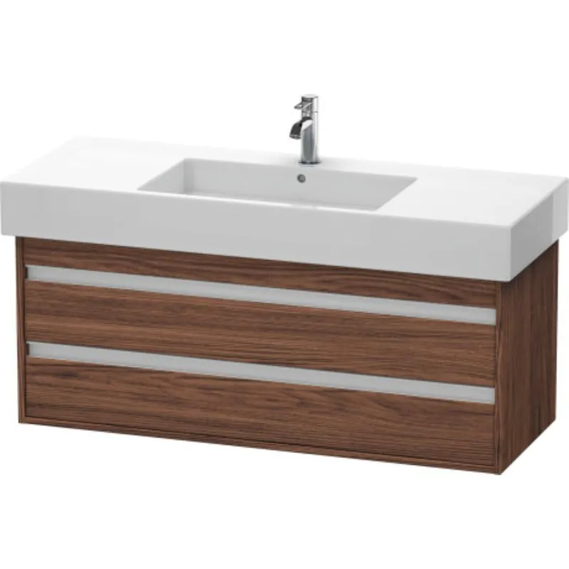 Duravit Ketho 47" x 19" x 18" Two Drawer Wall-Mount Vanity Unit in Walnut Dark (KT664202121) Top Rated