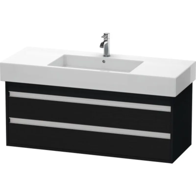 Fast Shipping Duravit Ketho 47" x 19" x 18" Two Drawer Wall-Mount Vanity Unit in Oak Black (KT664201616)