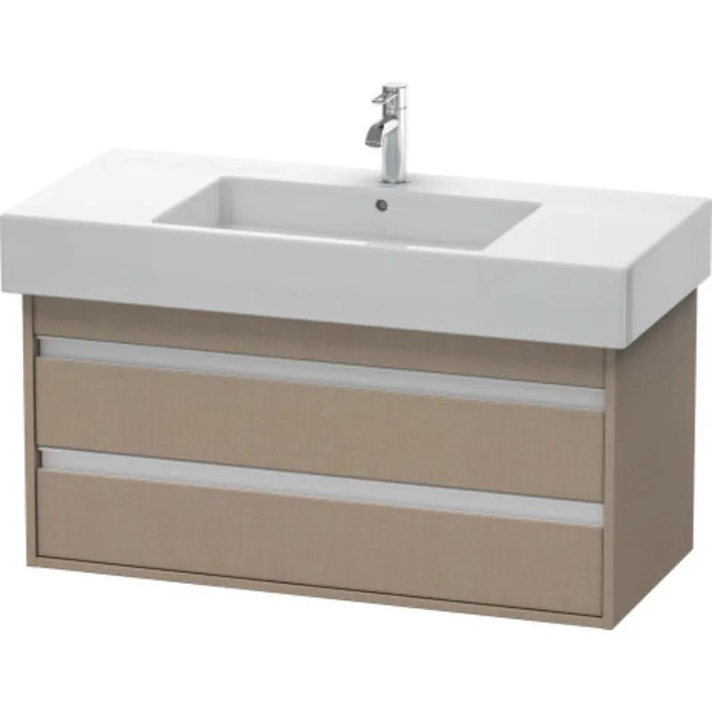 Duravit Ketho 39" x 19" x 18" Two Drawer Wall-Mount Vanity Unit in Linen (KT664107575) Trending