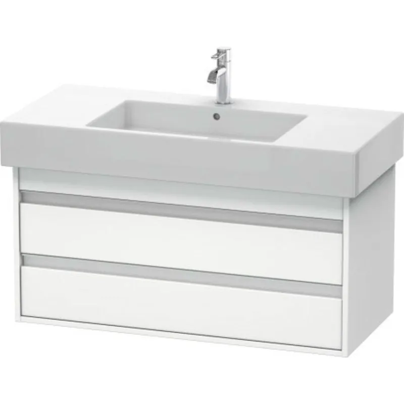 Duravit Ketho 39" x 19" x 18" Two Drawer Wall-Mount Vanity Unit in White Matt (KT664101818) Buy Today