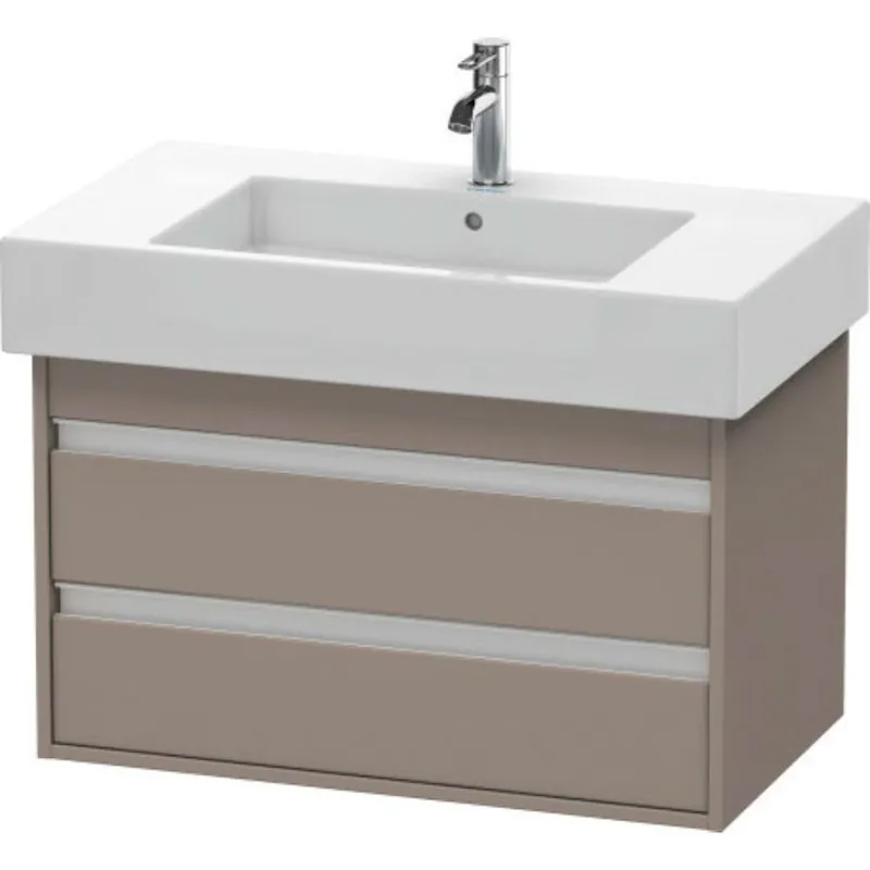 Duravit Ketho 31" x 19" x 18" Two Drawer Wall-Mount Vanity Unit in Basalt Matt (KT664004343) Markdown