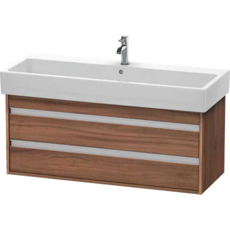 Duravit Ketho 45" x 19" x 17" Two Drawer Wall-Mount Vanity Unit in Natural Walnut (KT663907979) Price Drop