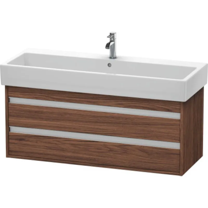 Big Sale Duravit Ketho 45" x 19" x 17" Two Drawer Wall-Mount Vanity Unit in Walnut Dark (KT663902121)