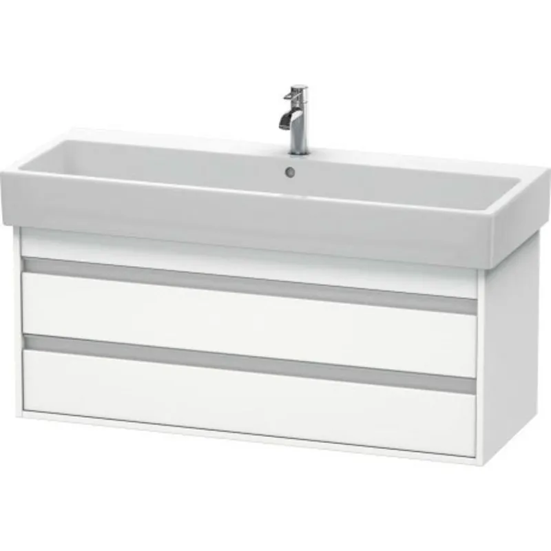 Duravit Ketho 45" x 19" x 17" Two Drawer Wall-Mount Vanity Unit in White Matt (KT663901818) Special Discount