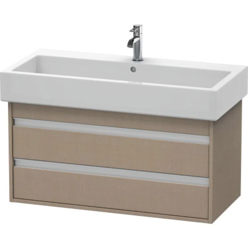 Special Discount Duravit Ketho 37" x 19" x 17" Two Drawer Wall-Mount Vanity Unit in Linen (KT663807575)
