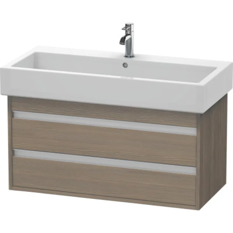 Best Choice Duravit Ketho 37" x 19" x 17" Two Drawer Wall-Mount Vanity Unit in Oak Terra (KT663803535)