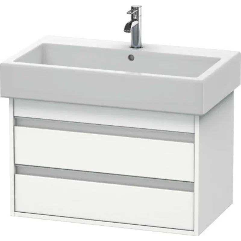 Duravit Ketho 30" x 19" x 17" Two Drawer Wall-Mount Vanity Unit in White Matt (KT663701818) Limited Edition
