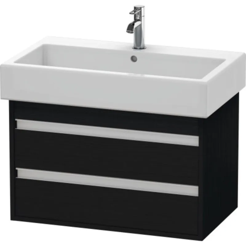 Duravit Ketho 30" x 19" x 17" Two Drawer Wall-Mount Vanity Unit in Oak Black (KT663701616) Buy Today
