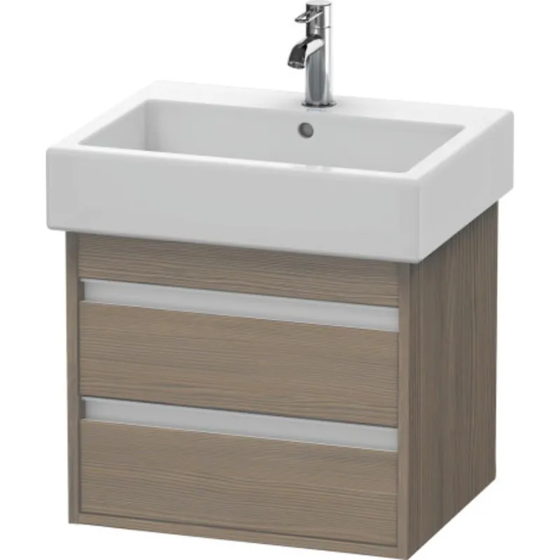 Duravit Ketho 22" x 19" x 17" Two Drawer Wall-Mount Vanity Unit in Oak Terra (KT663603535) Budget