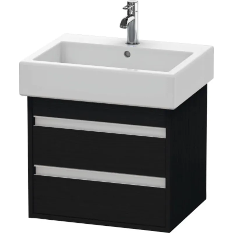Duravit Ketho 22" x 19" x 17" Two Drawer Wall-Mount Vanity Unit in Oak Black (KT663601616) Holiday Sale