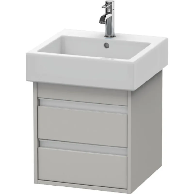 Flash Sale Duravit Ketho 18" x 19" x 17" Two Drawer Wall-Mount Vanity Unit in Concrete Grey Matt (KT663500707)