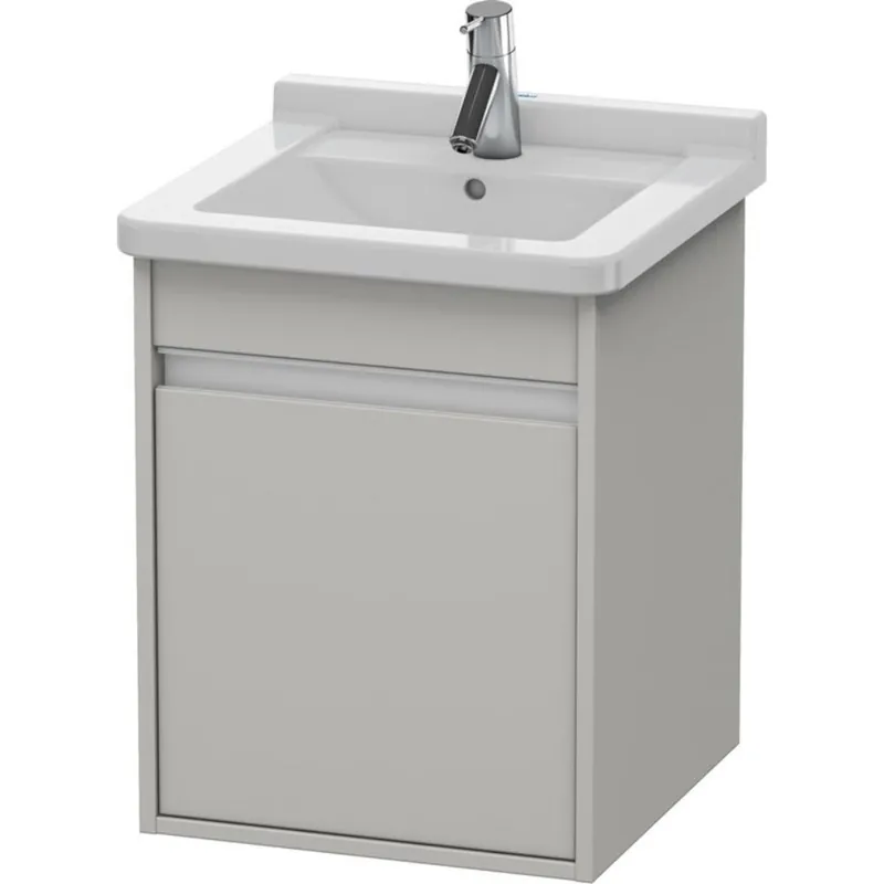 Trusted Brand Duravit Ketho 17" x 22" x 18" Wall-Mount Vanity Unit With Right Hinge One Door Cabinet in Concrete Grey Matt