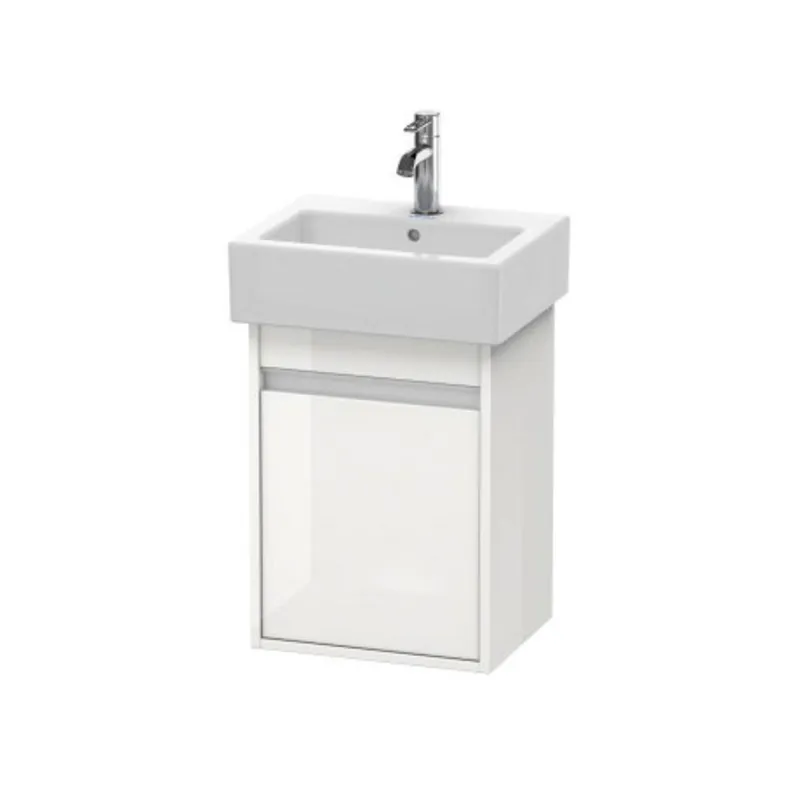 Duravit Ketho 16" x 22" x 13" Wall-Mount Vanity Unit With Right Hinge One Door Cabinet in White High Gloss Hassle-Free Returns