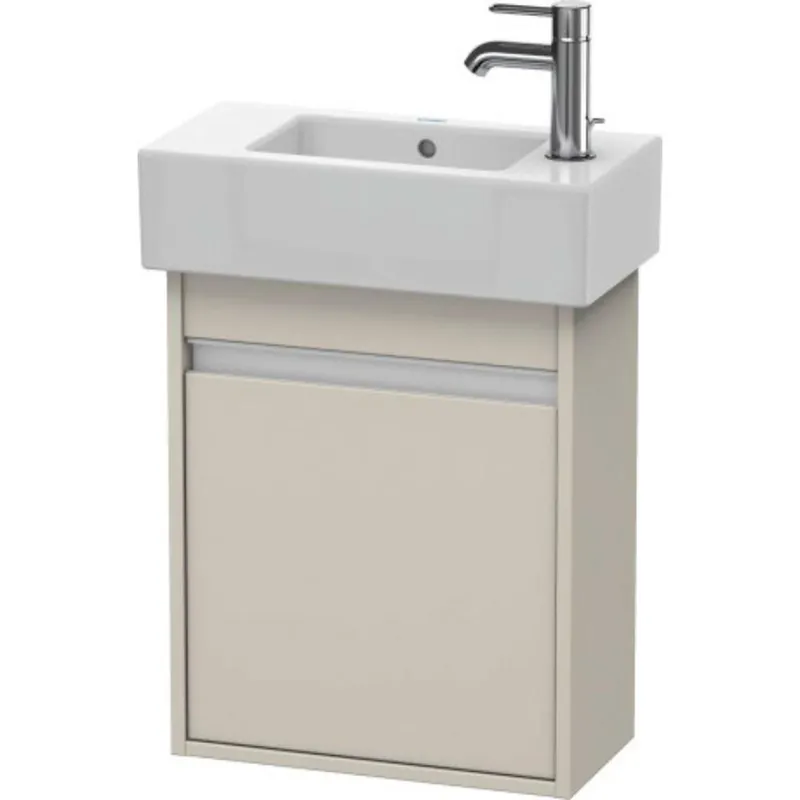 Duravit Ketho 18" x 22" x 9" Wall-Mount Vanity Unit With Right Hinge One Door Cabinet in Taupe Matt Flash Sale