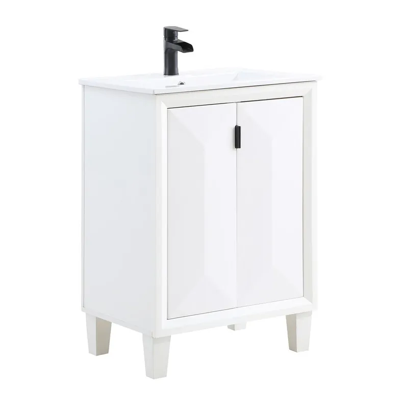 Manhattan Comfort Hyde 24" Bathroom Vanity Sink In White Place Order