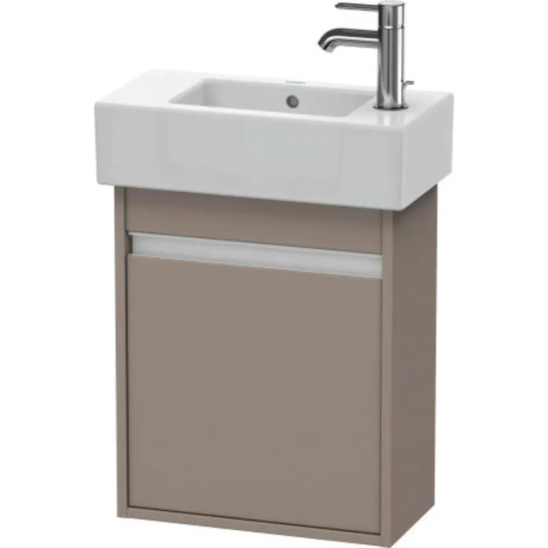 Duravit Ketho 18" x 22" x 9" Wall-Mount Vanity Unit With Left Hinge One Door Cabinet in Basalt Matt Time-Limited