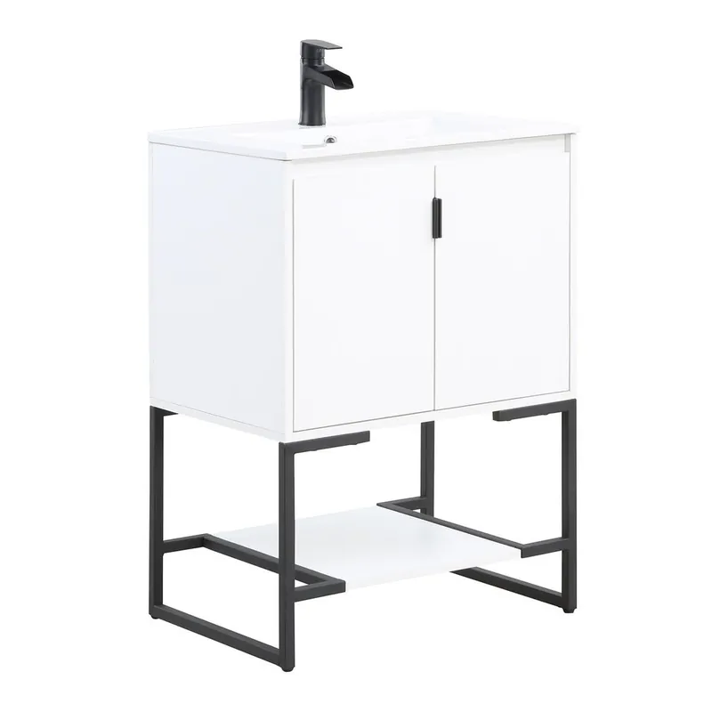 Same Day Shipping Manhattan Comfort Scarsdale 24" Bathroom Vanity Sink In White