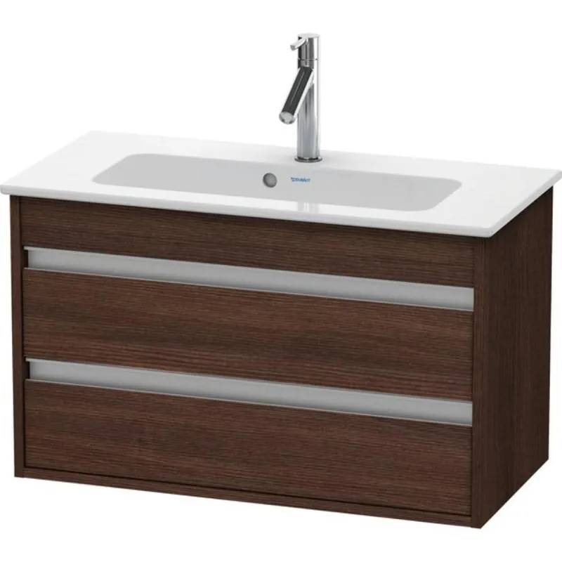 Duravit Ketho 31" x 19" x 15" Two Drawer Wall-Mount Vanity Unit in Chestnut Dark Buy Direct