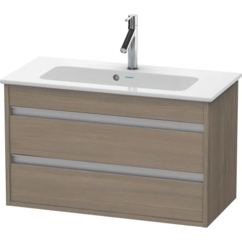 Duravit Ketho 31" x 19" x 15" Two Drawer Wall-Mount Vanity Unit in Oak Terra Worldwide Shipping