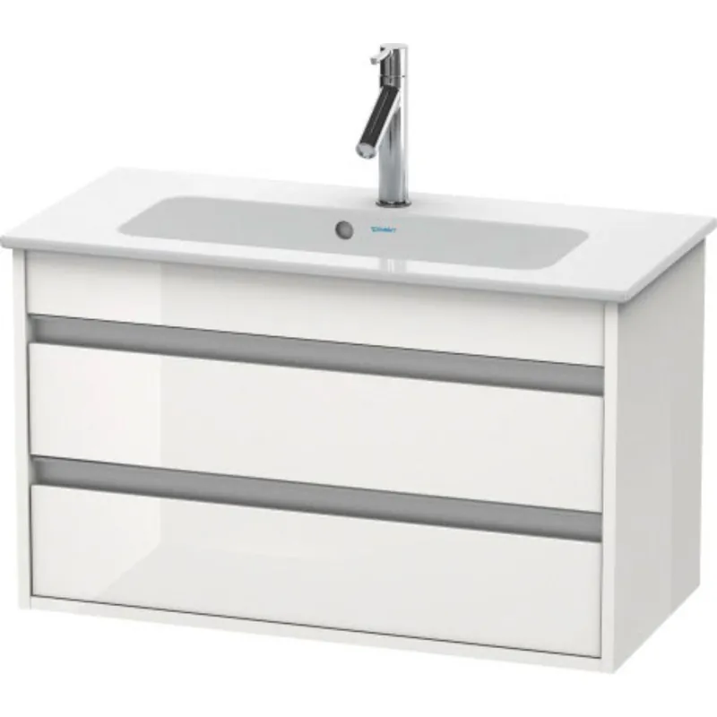 Fan Favorite Duravit Ketho 31" x 19" x 15" Two Drawer Wall-Mount Vanity Unit in White High Gloss