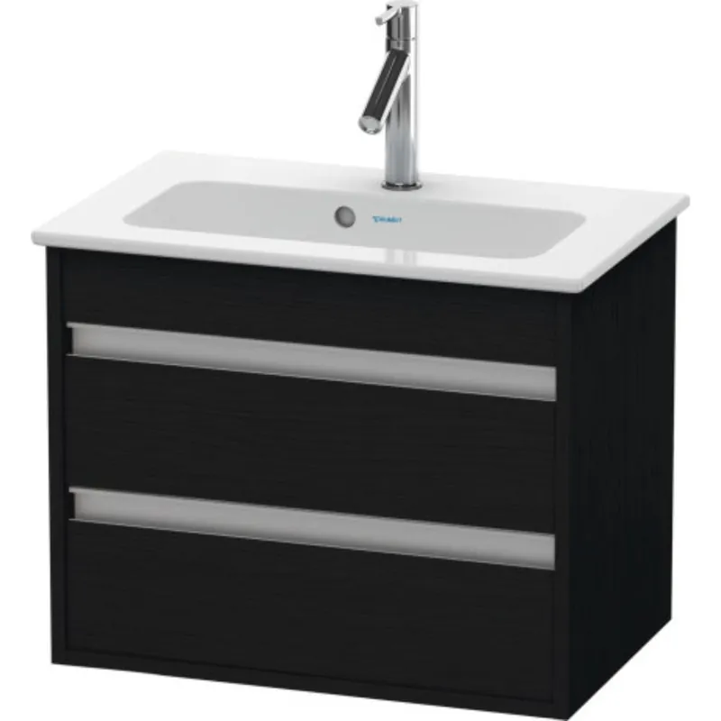 Mega Sale Duravit Ketho 24" x 19" x 15" Two Drawer Wall-Mount Vanity Unit in Oak Black