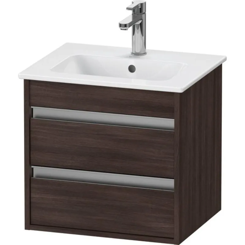 Duravit Ketho 20" x 19" x 16" Two Drawer Wall-Mount Vanity Unit in Chestnut Dark Direct From Factory
