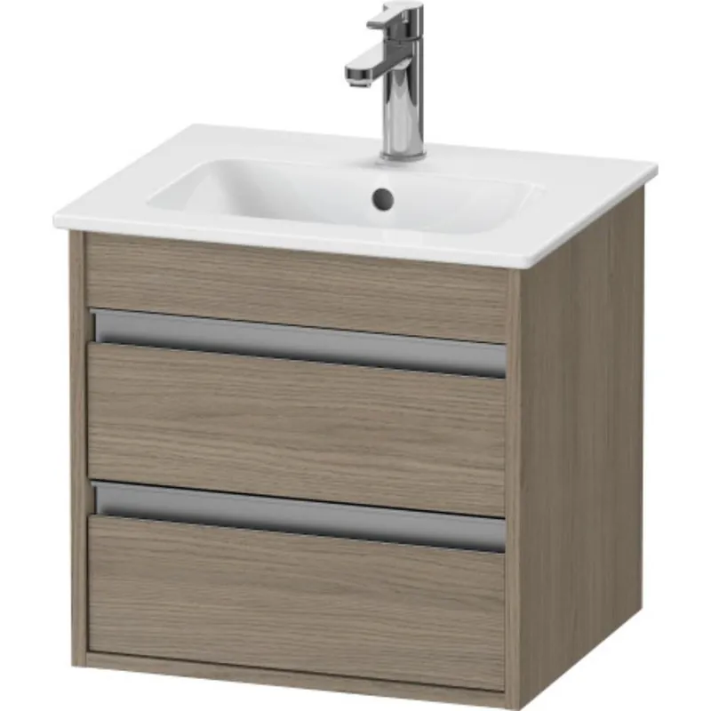 Grab Now Duravit Ketho 20" x 19" x 16" Two Drawer Wall-Mount Vanity Unit in Oak Terra