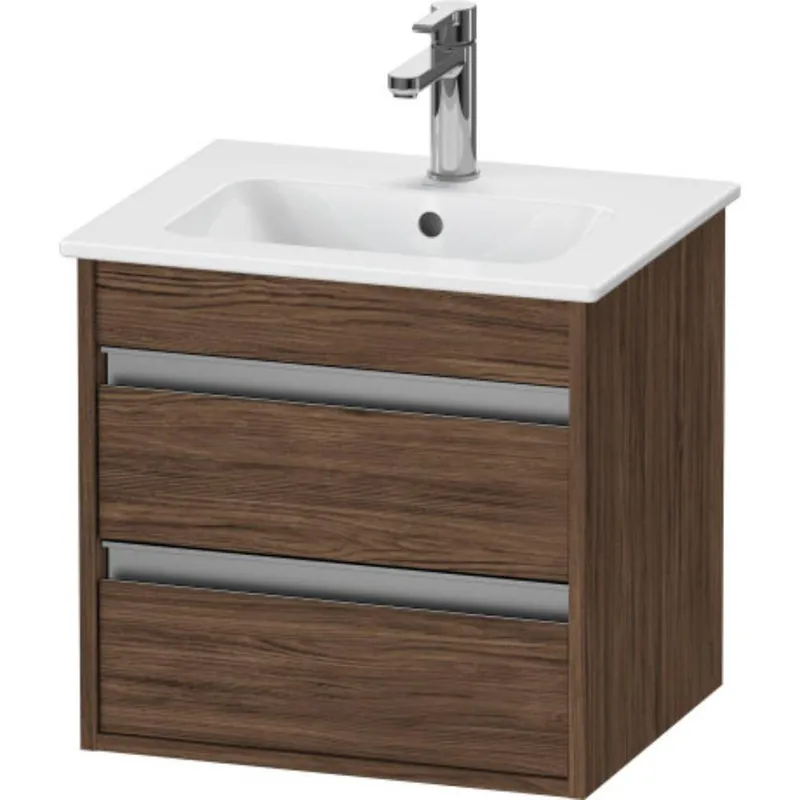 Time-Limited Duravit Ketho 20" x 19" x 16" Two Drawer Wall-Mount Vanity Unit in Walnut Dark