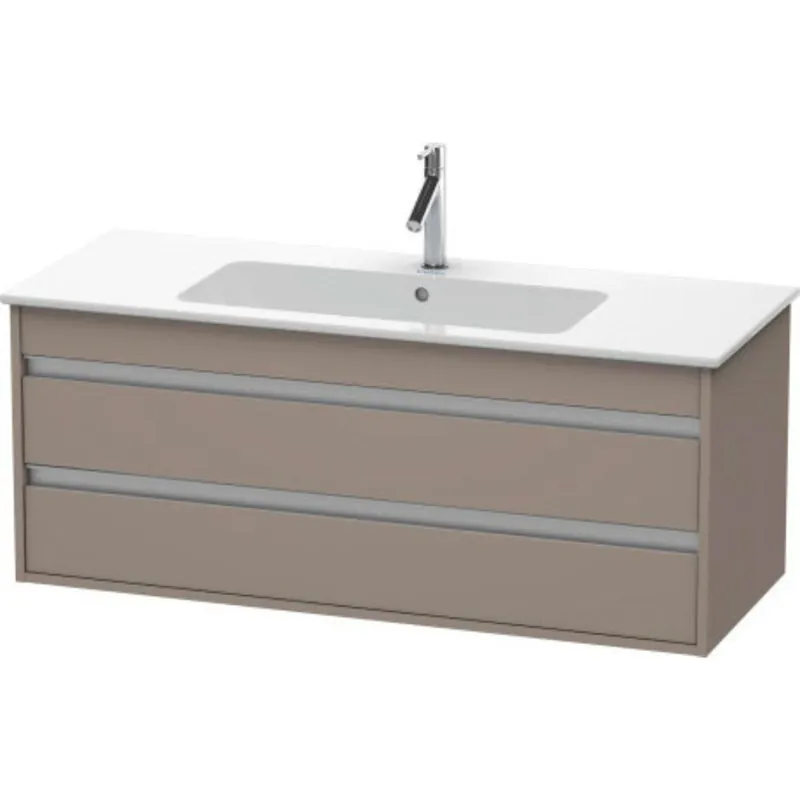 Duravit Ketho 47" x 19" x 19" Two Drawer Wall-Mount Vanity Unit in Basalt Matt Best Seller