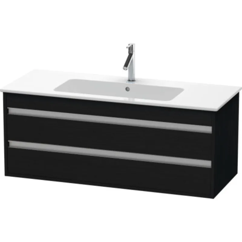Fast Shipping Duravit Ketho 47" x 19" x 19" Two Drawer Wall-Mount Vanity Unit in Oak Black