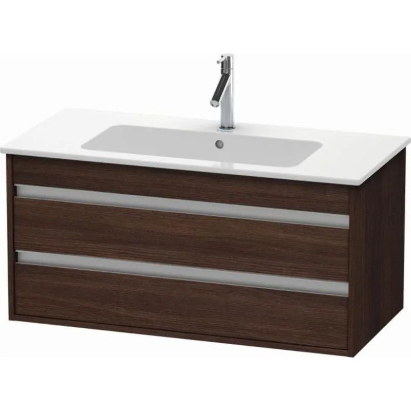 Duravit Ketho 39" x 19" x 19" Two Drawer Wall-Mount Vanity Unit in Chestnut Dark Secure Checkout