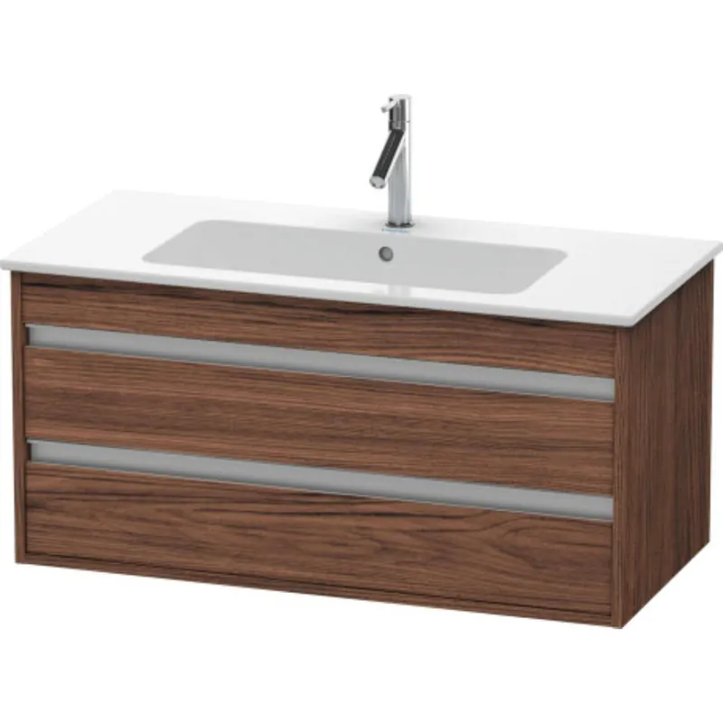 Markdown Duravit Ketho 39" x 19" x 19" Two Drawer Wall-Mount Vanity Unit in Walnut Dark