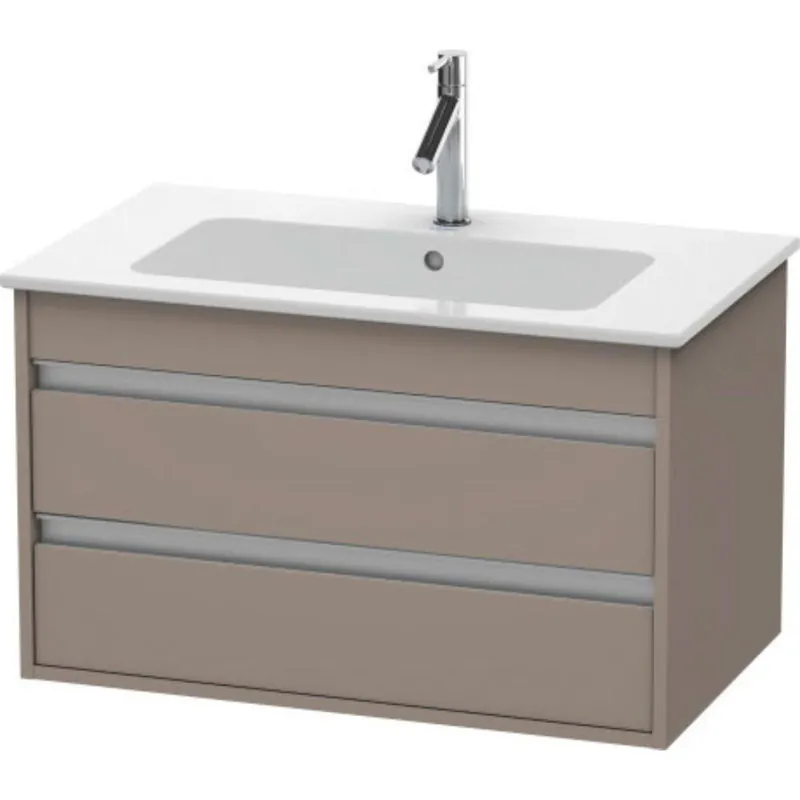 Warranty Included Duravit Ketho 31" x 19" x 19" Two Drawer Wall-Mount Vanity Unit in Basalt Matt
